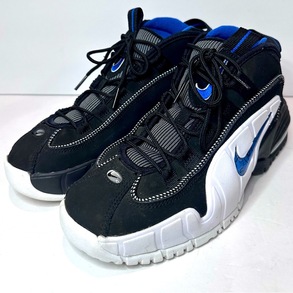 Used Nike Penny Hardaway Black and White Shoes